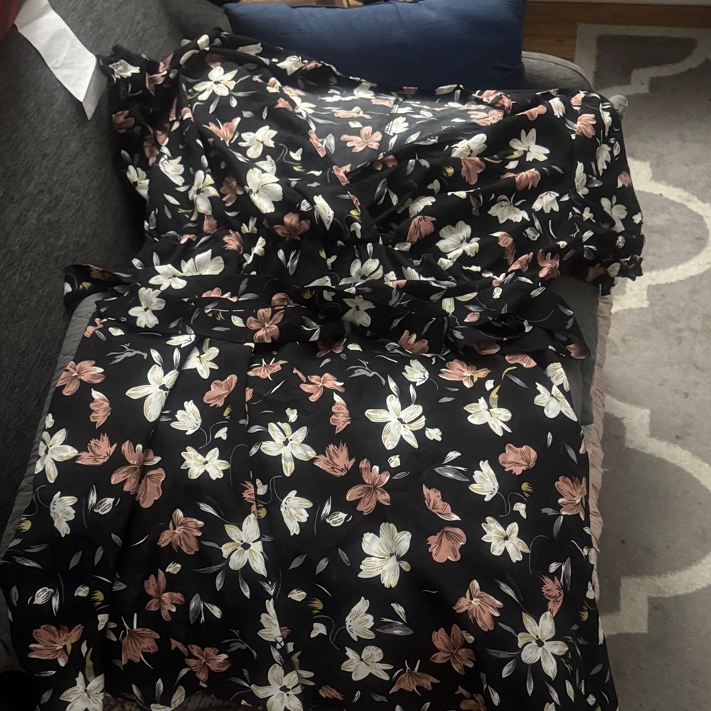 NIP Floral Black Dress